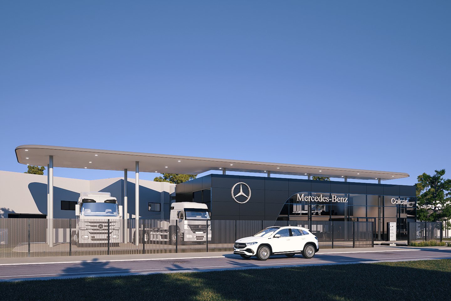Concesionario Mercedes-Benz Colcar - Render 3D 2, Estudio Lat Buenos Aires