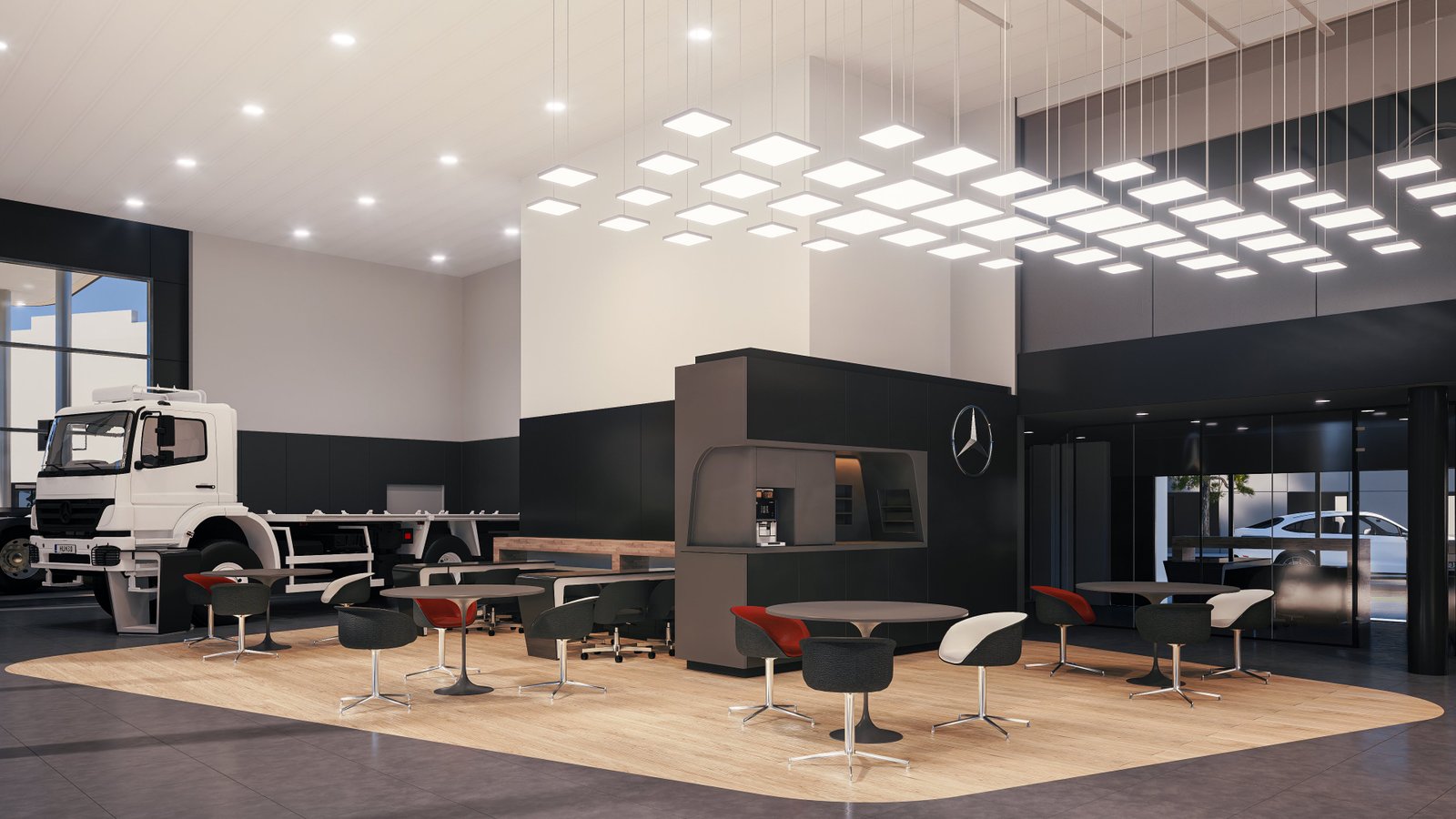 Concesionario Mercedes-Benz Colcar - Render 3D 4, Estudio Lat Buenos Aires