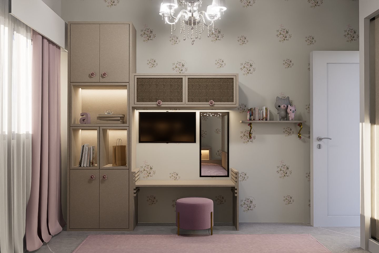 Habitación Flavia Fux — La Petit Maison - Render 3D 2, Estudio Lat Buenos Aires