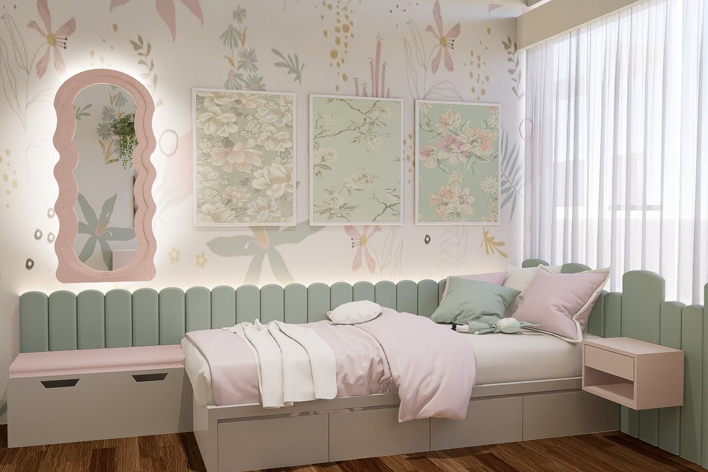 Habitación Palermo — La Petit Maison - Render 3D 3, Estudio Lat Buenos Aires