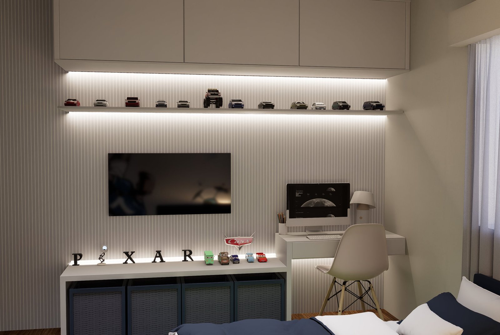Habitación Palermo — La Petit Maison - Render 3D 5, Estudio Lat Buenos Aires