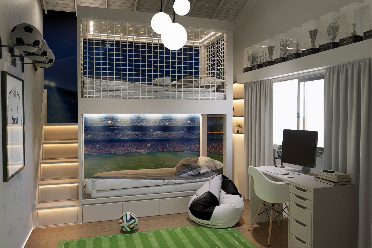 Habitaciones Dobles La Petit Maison - Render 3D 3, Estudio Lat Buenos Aires