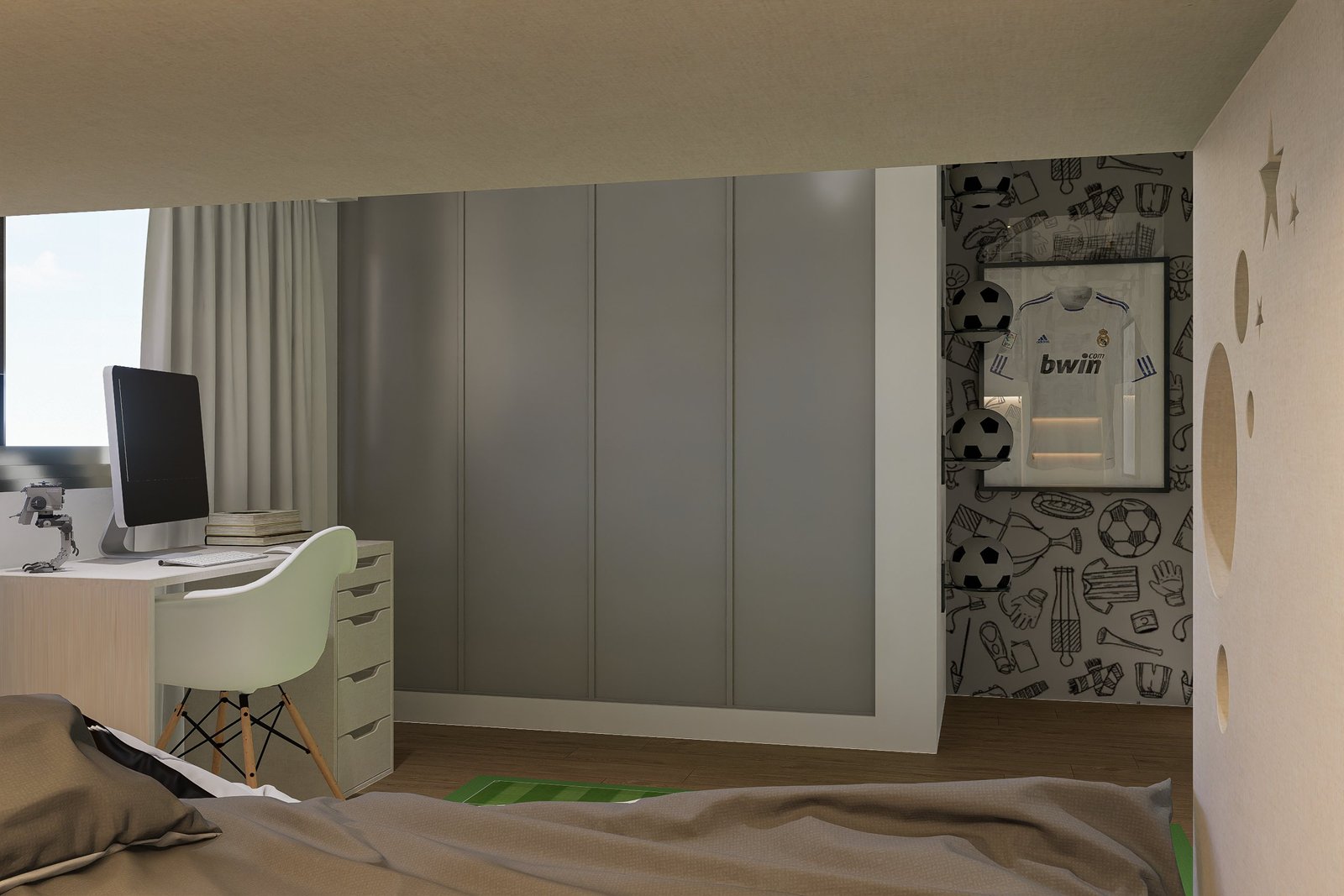 Habitaciones Dobles La Petit Maison - Render 3D 6, Estudio Lat Buenos Aires