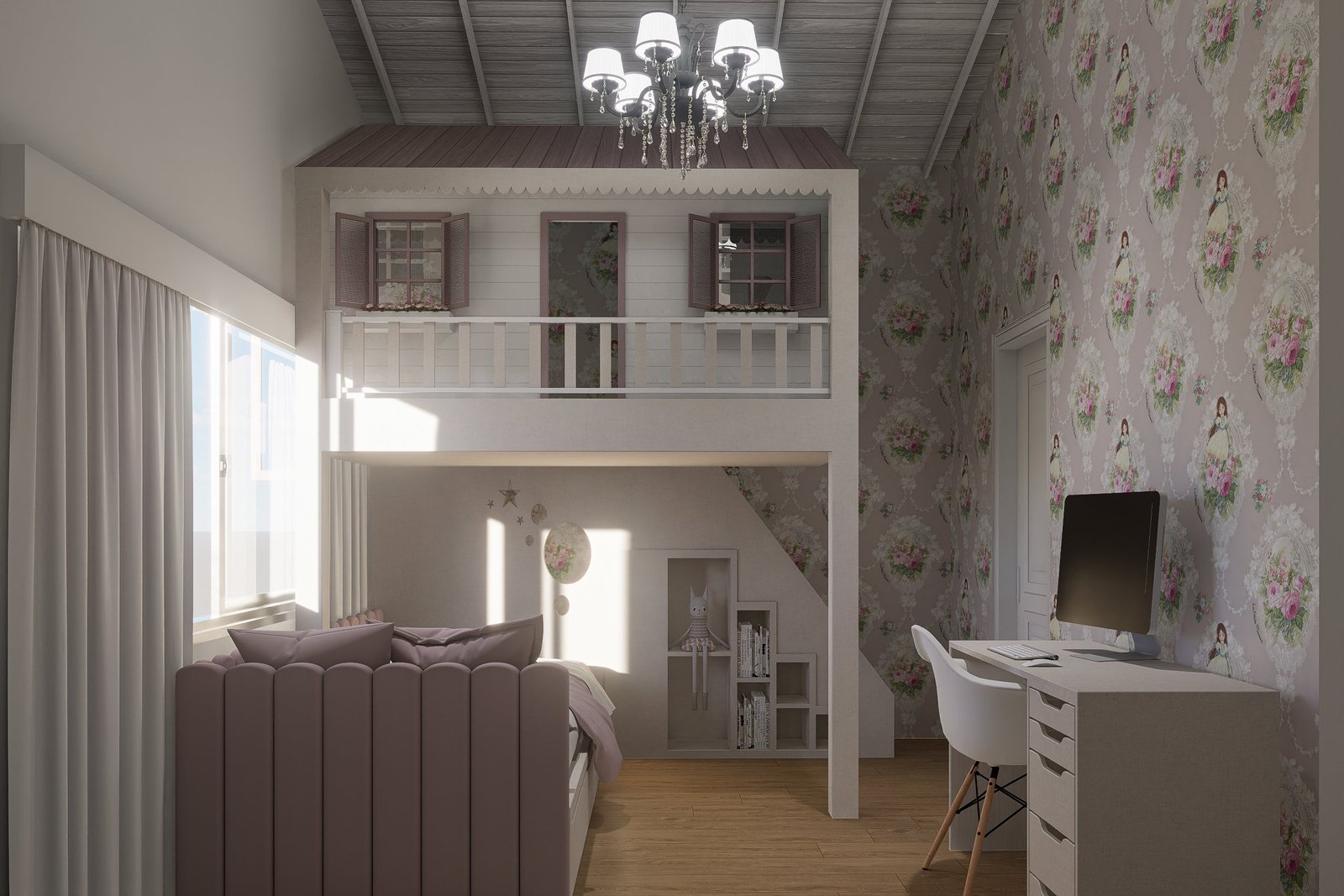 Habitaciones Dobles La Petit Maison - Render 3D 7, Estudio Lat Buenos Aires