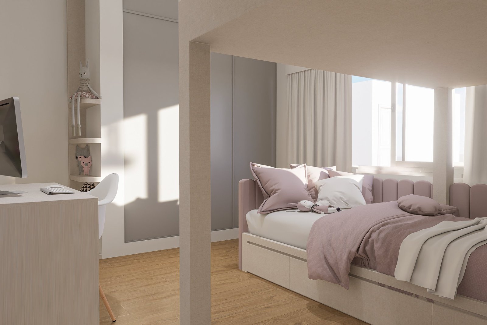 Habitaciones Dobles La Petit Maison - Render 3D 8, Estudio Lat Buenos Aires