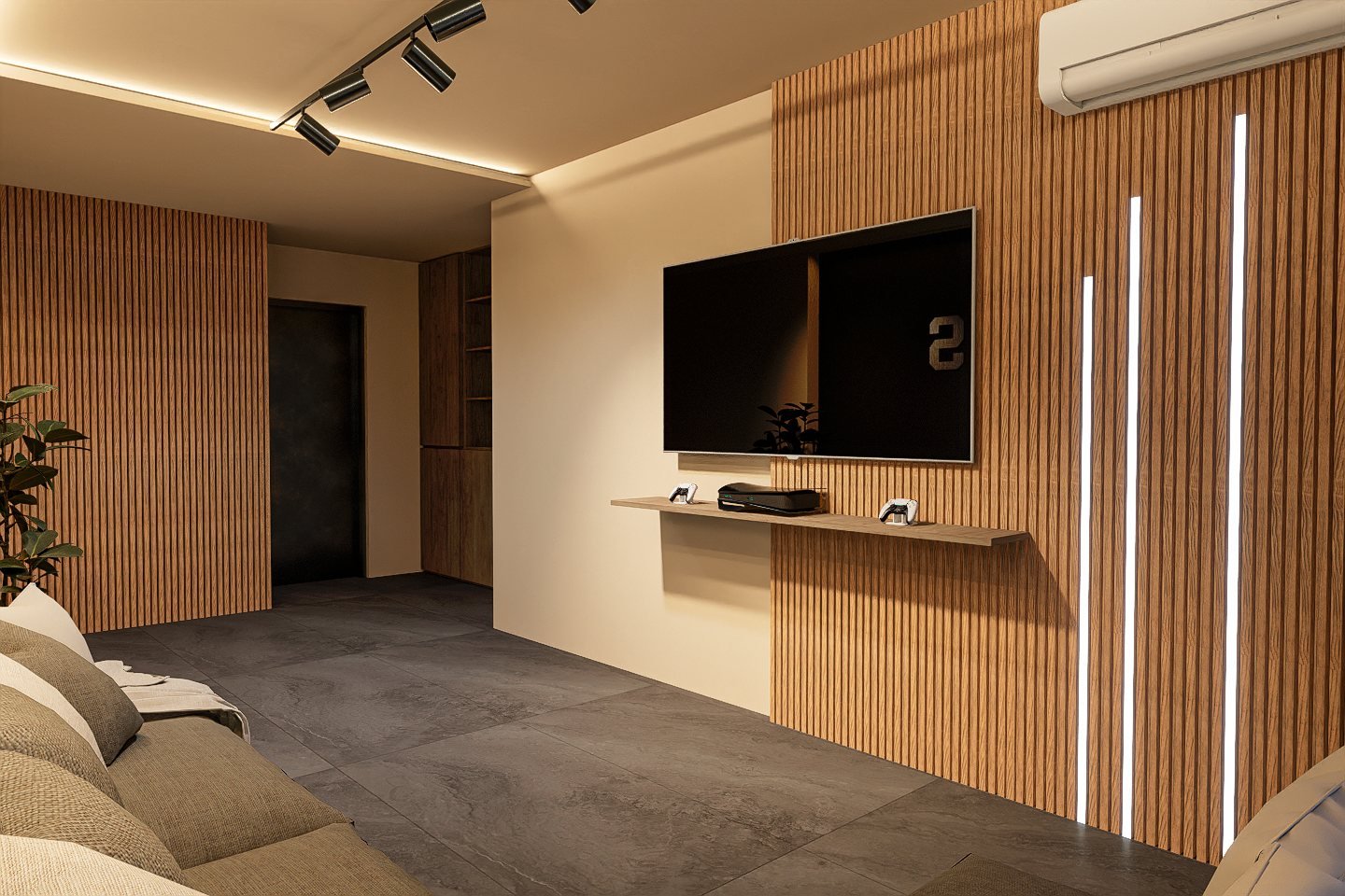 Oficina P - Render 3D principal, Estudio Lat Buenos Aires