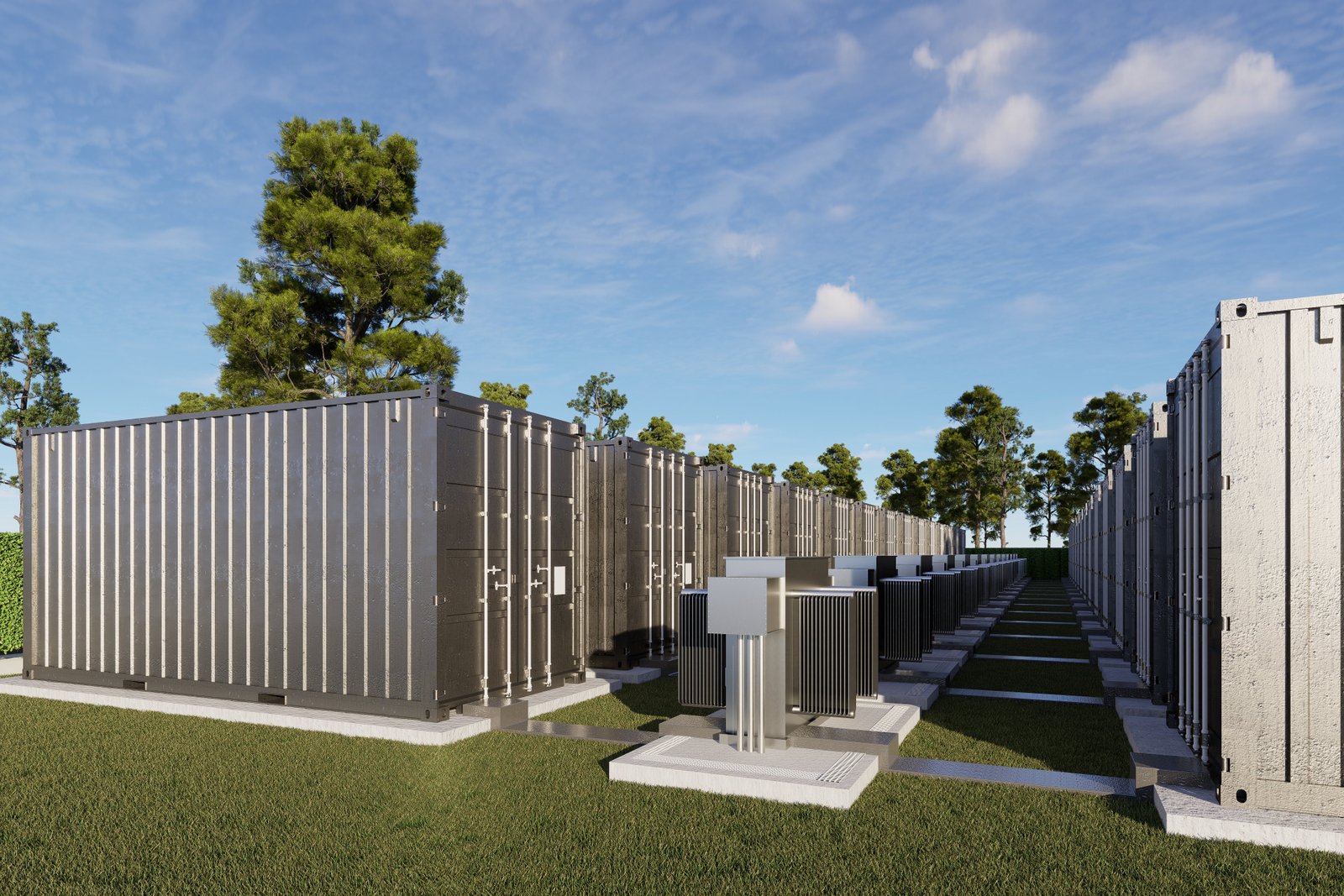 Subestación Industrial - Render 3D principal, Estudio Lat Buenos Aires