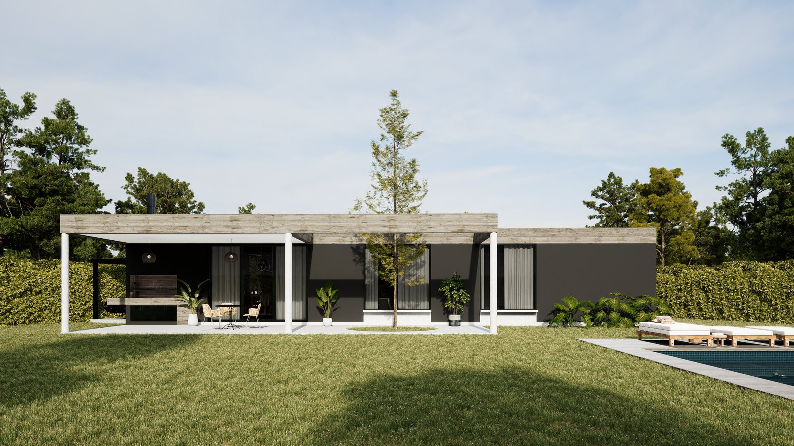 Vivienda Javier del Olmo - Render 3D principal, Estudio Lat Buenos Aires