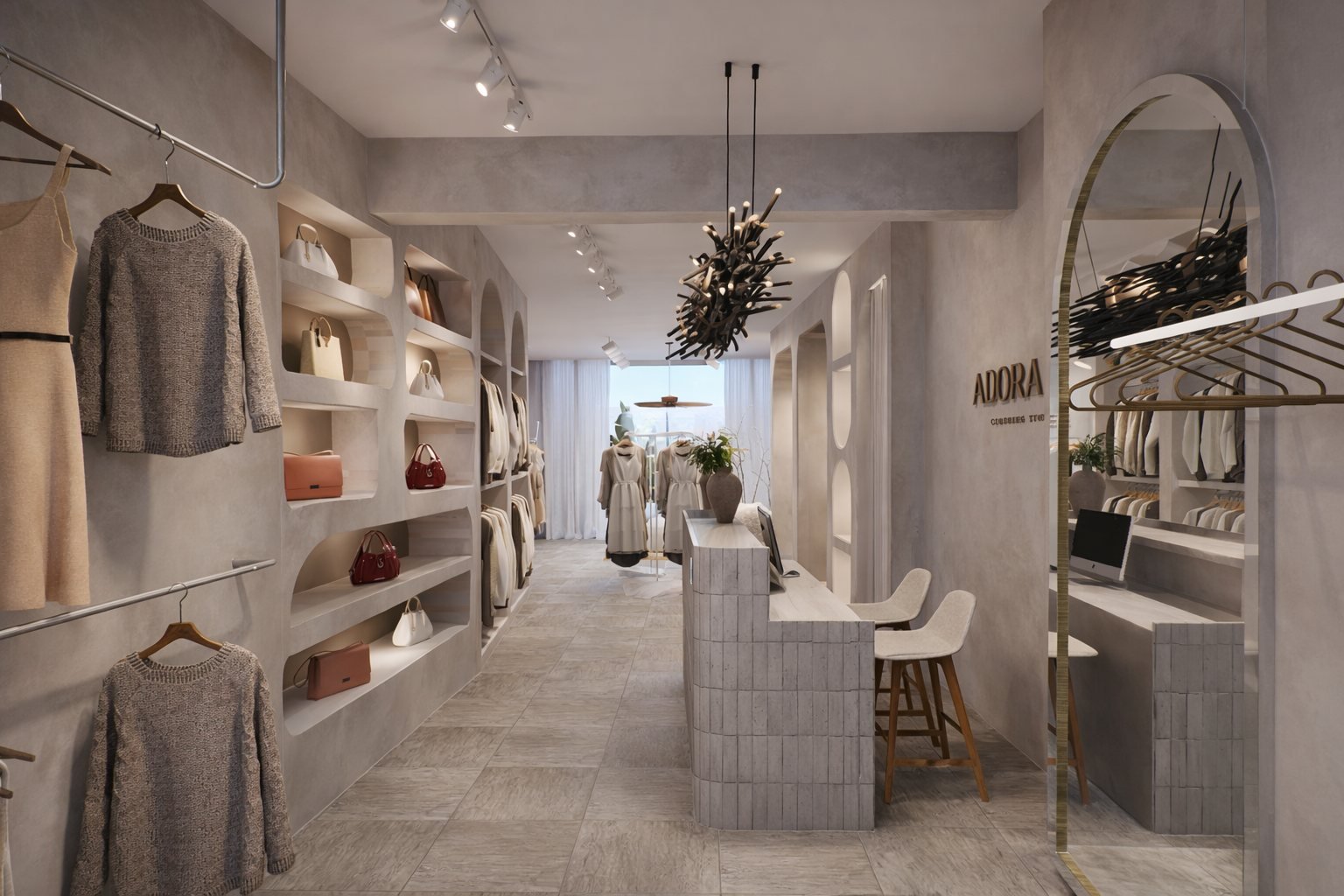 Adoratta Clothing - render 3D fotorrealista del proyecto, comercial 2025 en Buenos Aires, Argentina, render 3D Estudio Lat vista 3