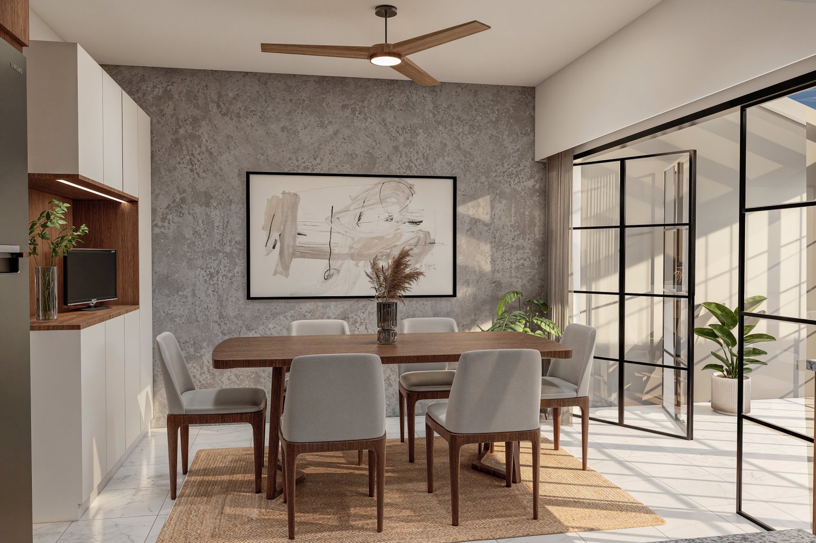 Interior · diseño cocina comedor — referencia visual plan Estándar