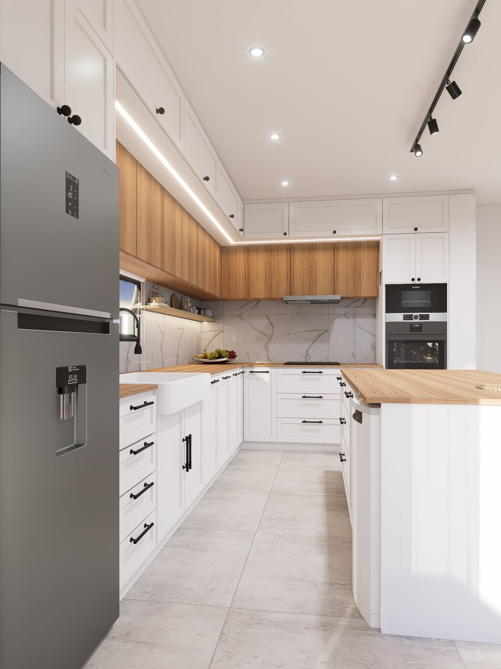 Diseño de cocina HS con planos