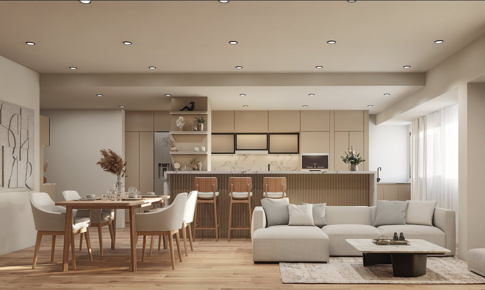 Diseño y renovación Departamento Peña - render 3D fotorrealista del proyecto, residencial 2025 en Buenos Aires, Argentina, render 3D Estudio Lat vista 5