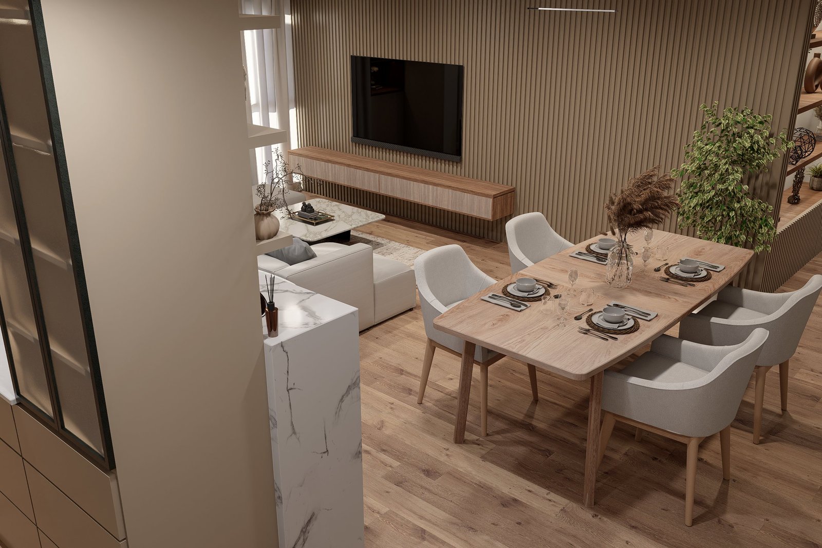 Diseño y renovación Departamento Peña - render 3D fotorrealista del proyecto, residencial 2025 en Buenos Aires, Argentina, render 3D Estudio Lat vista 7