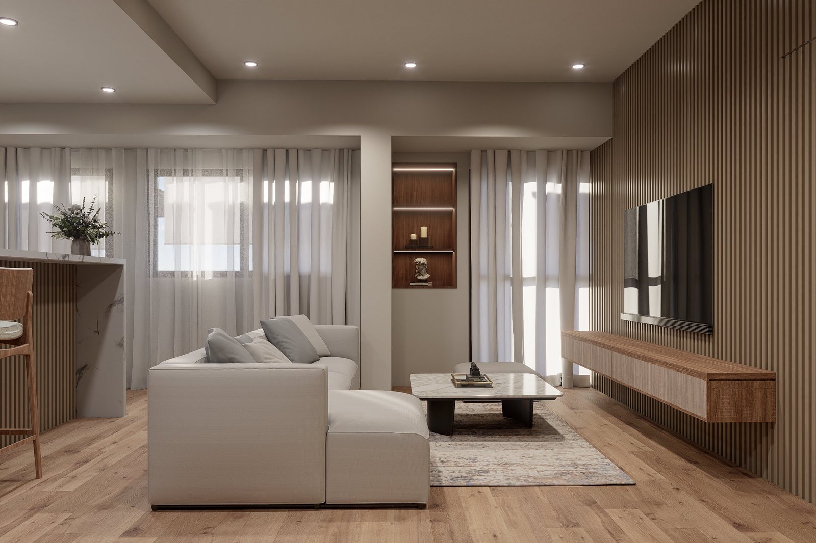 Diseño y renovación Departamento Peña - render 3D fotorrealista del proyecto, residencial 2025 en Buenos Aires, Argentina, render 3D Estudio Lat vista 8