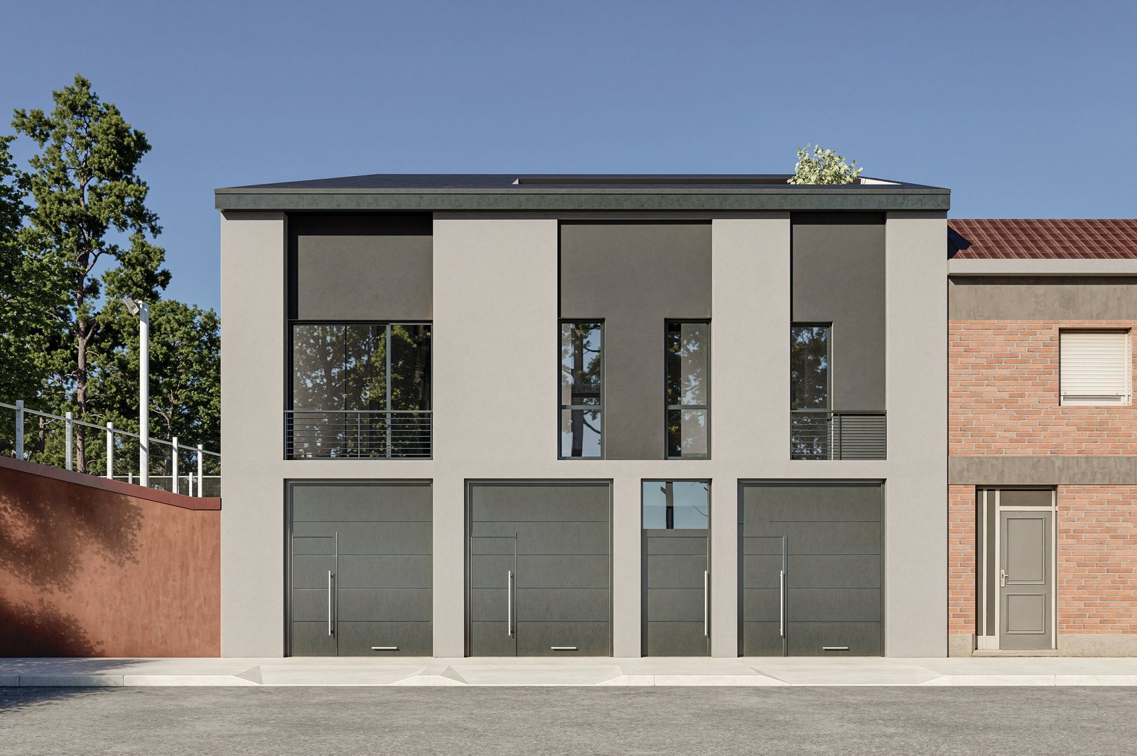 Dúplex Osana - vivienda con arquitectura, materialidad y escala, residencial 2025 en Buenos Aires, Argentina, render 3D Estudio Lat vista 3