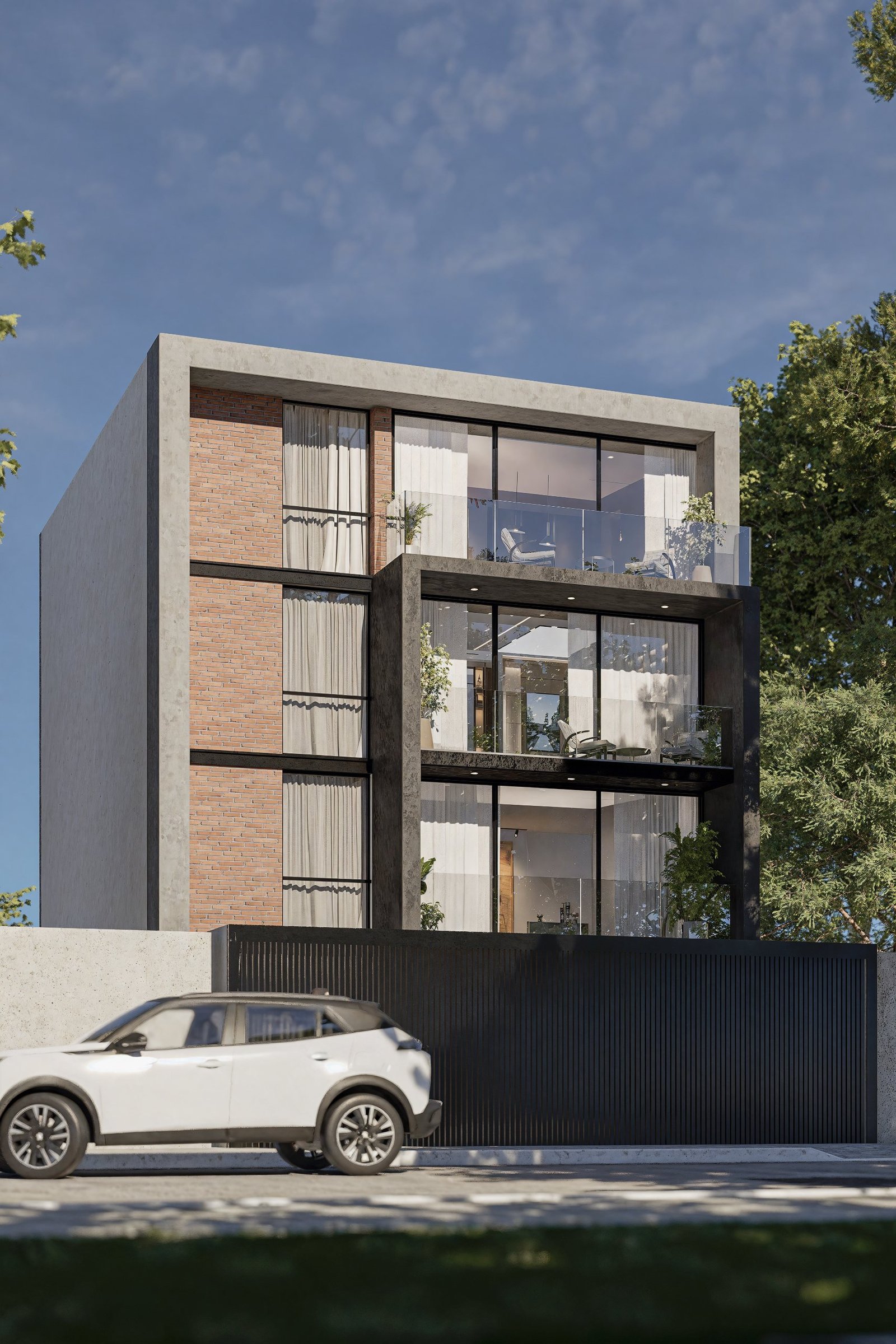 Edificio JB - edificio con fachada, altura y composición urbana, urbano 2025 en Buenos Aires, Argentina, render 3D Estudio Lat vista 2
