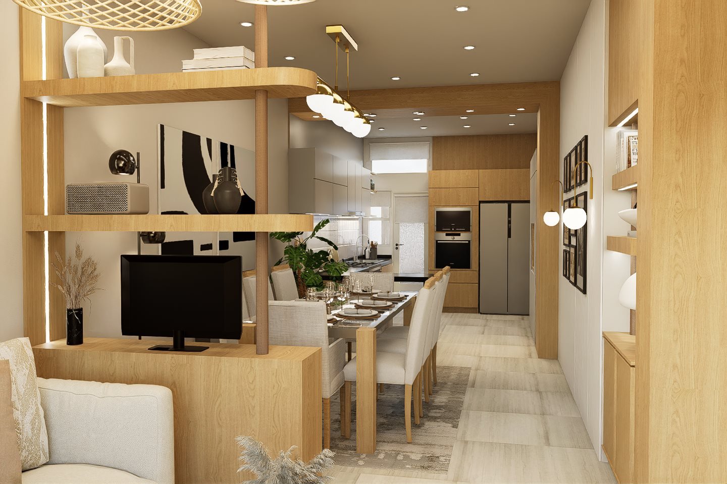 remodelacion-sarandi-cocina-living-comedor - Render