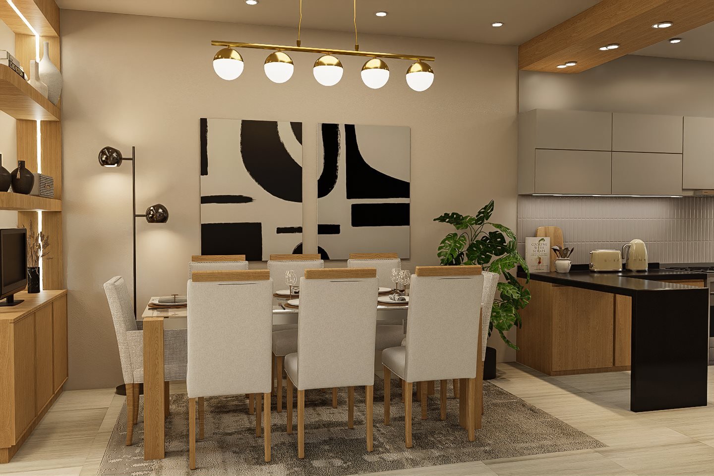 remodelacion-sarandi-cocina-living-comedor - Render