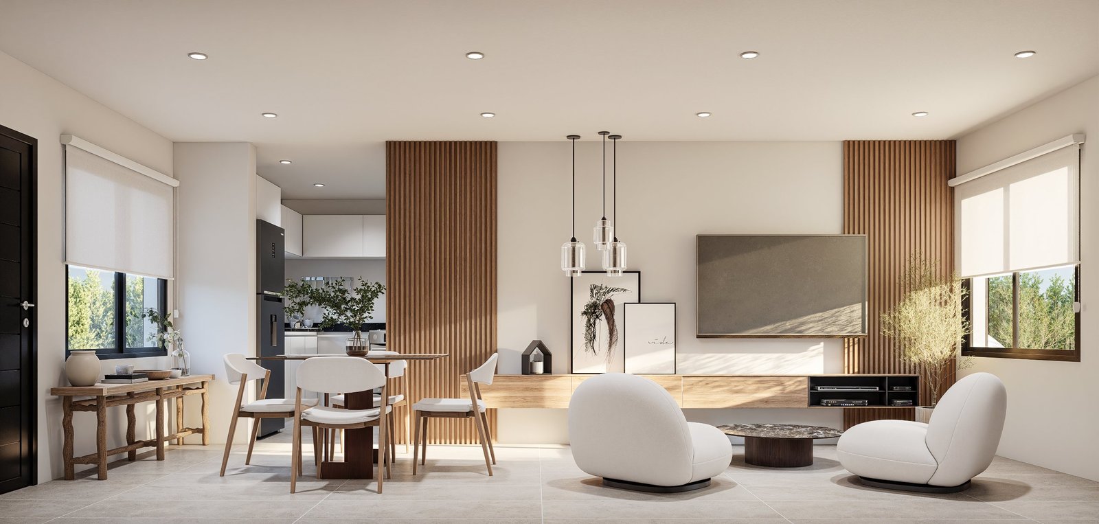 Vivienda KAD 60 m² - vivienda con arquitectura, materialidad y escala, residencial 2025 en Buenos Aires, Argentina, render 3D Estudio Lat vista 2