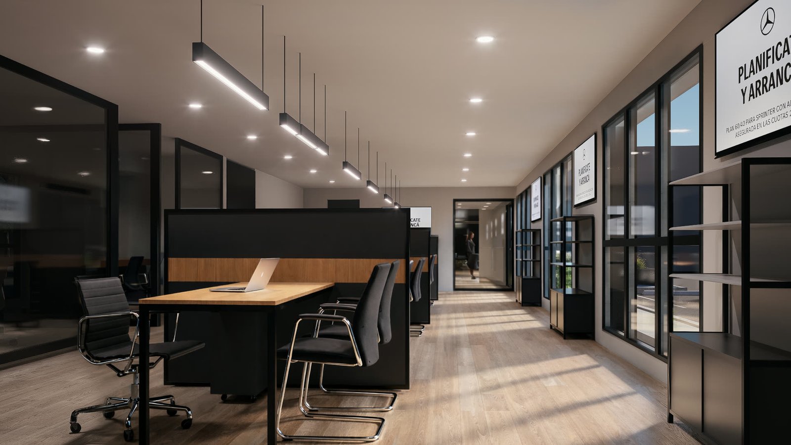 Concesionario Mercedes - Gaston Vasquez - espacio comercial con ambientación y circulación, comercial 2026 en Buenos Aires, Argentina, render 3D Estudio Lat vista 6