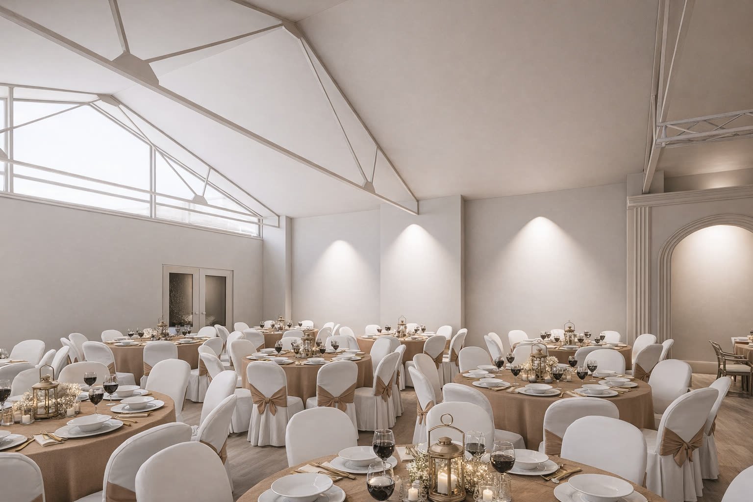 Salón - espacio comercial con ambientación y circulación, comercial 2026 en Buenos Aires, Argentina, render 3D Estudio Lat vista 3