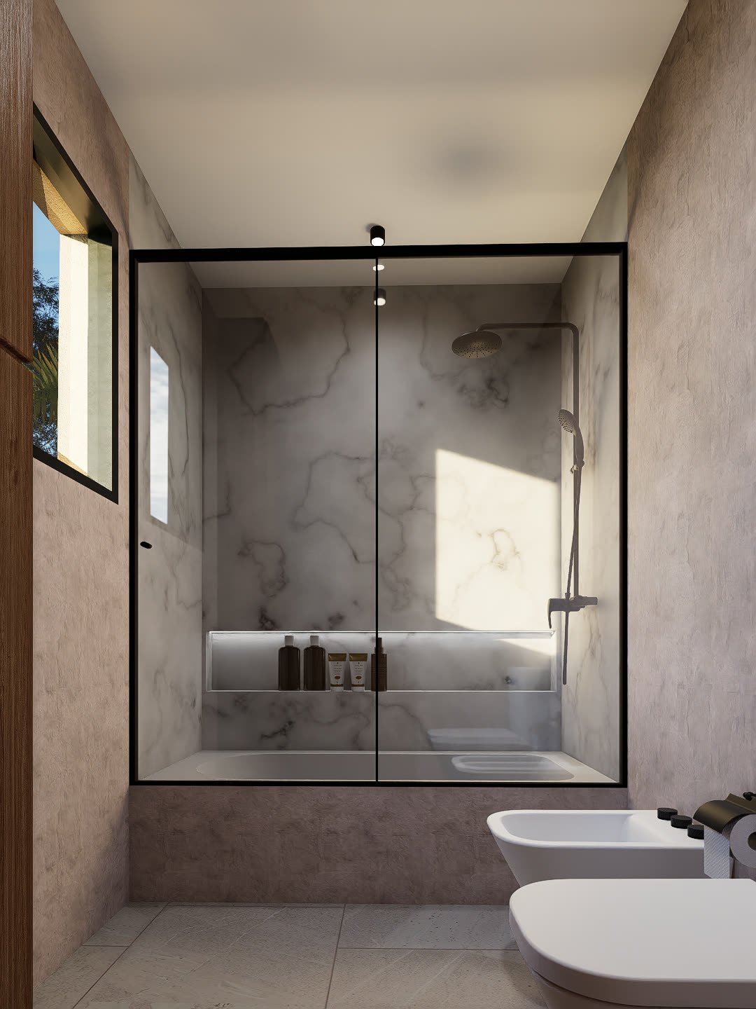 San Eliseo - Juan Pablo - baño moderno con terminaciones y equipamiento, residencial 2026 en Buenos Aires, Argentina, render 3D Estudio Lat vista 17