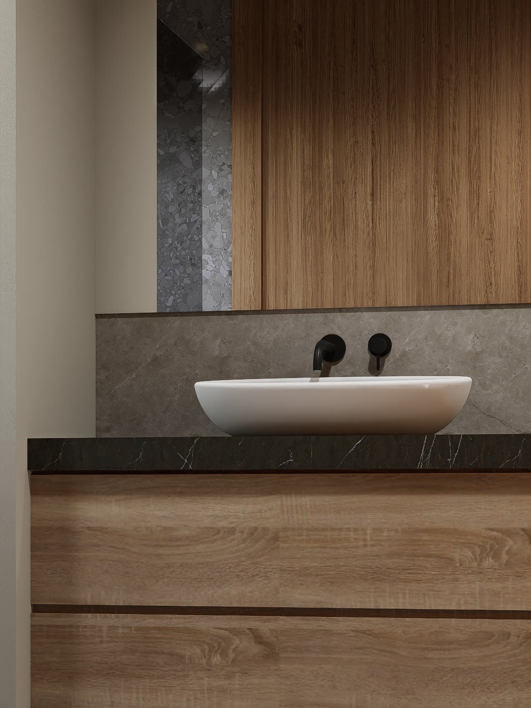 San Eliseo - Juan Pablo - baño moderno con terminaciones y equipamiento, residencial 2026 en Buenos Aires, Argentina, render 3D Estudio Lat vista 18