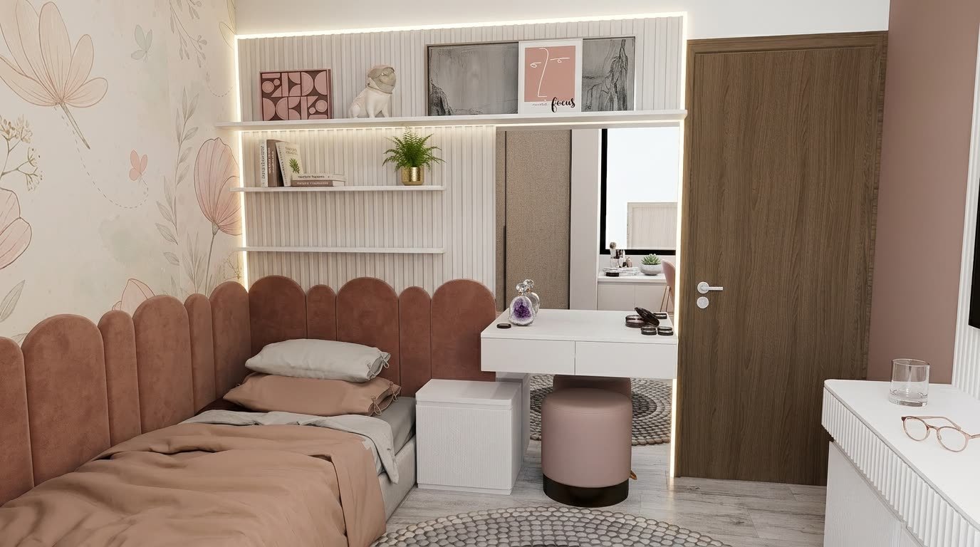 Habitaciones - dormitorio o habitación con diseño interior, interiorismo 2026 en Buenos Aires, Argentina, render 3D Estudio Lat vista 6