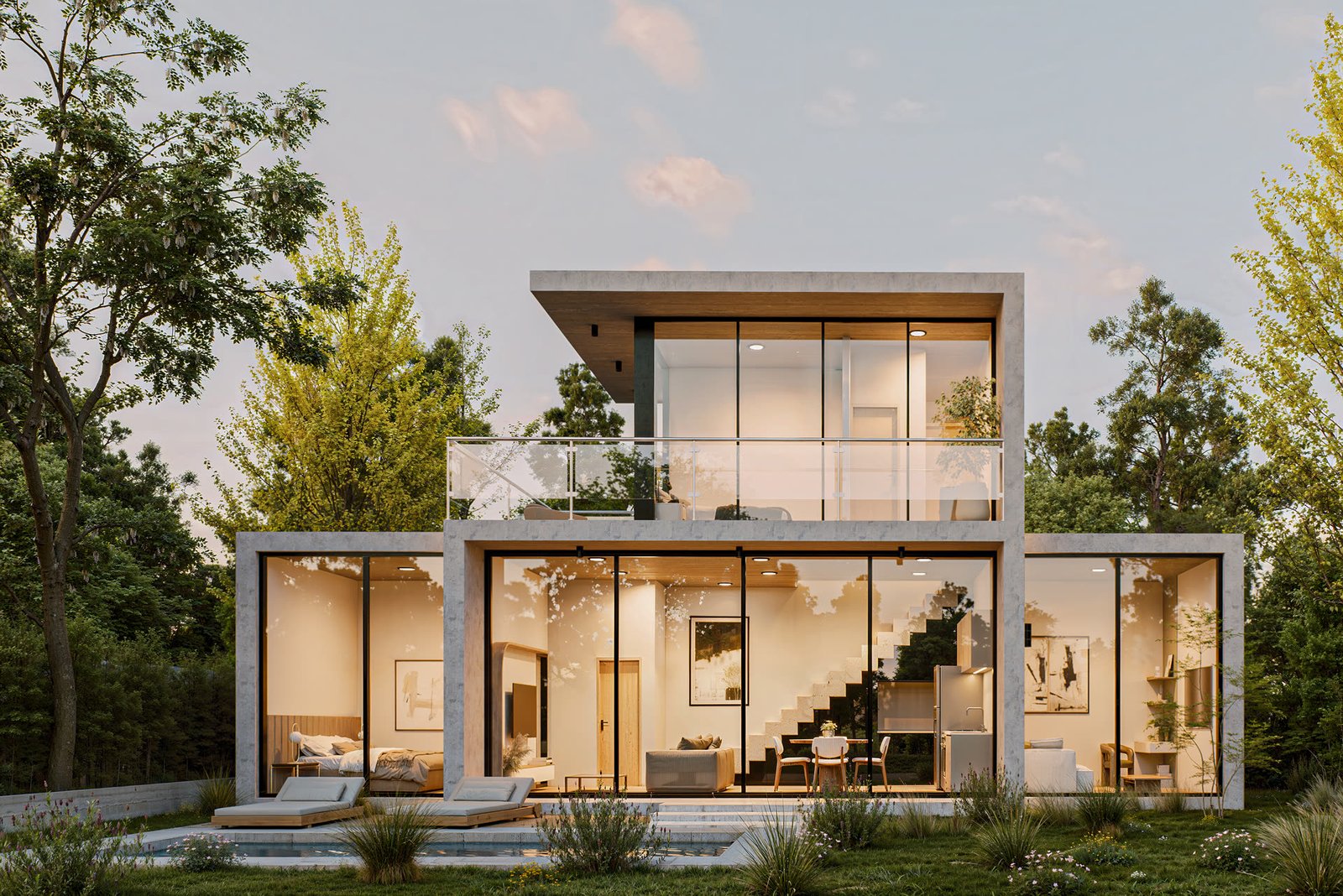 Vivienda - Casa 7x5 - Ariel - vivienda con arquitectura, materialidad y escala, residencial 2026 en Buenos Aires, Argentina, render 3D Estudio Lat vista 5