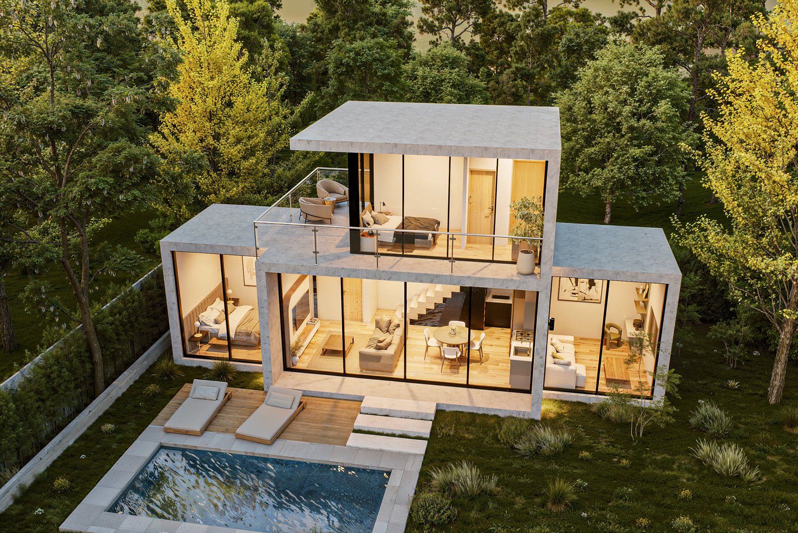 Vivienda - Casa 7x5 - Ariel - vivienda con arquitectura, materialidad y escala, residencial 2026 en Buenos Aires, Argentina, render 3D Estudio Lat vista 6