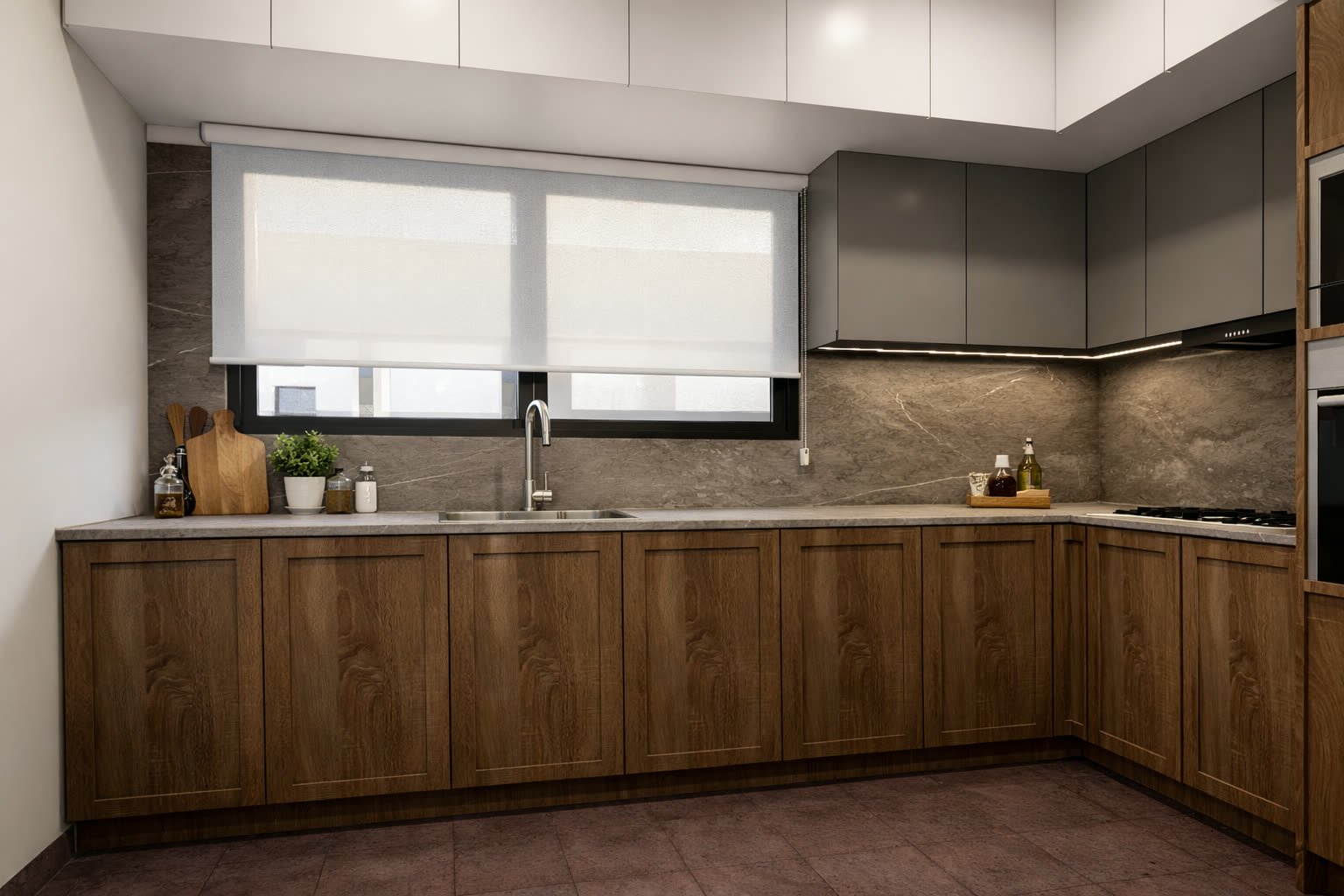 Renovación Baño Cocina - Mari Barbieri - baño moderno con terminaciones y equipamiento, interiorismo 2026 en Buenos Aires, Argentina, render 3D Estudio Lat vista 2