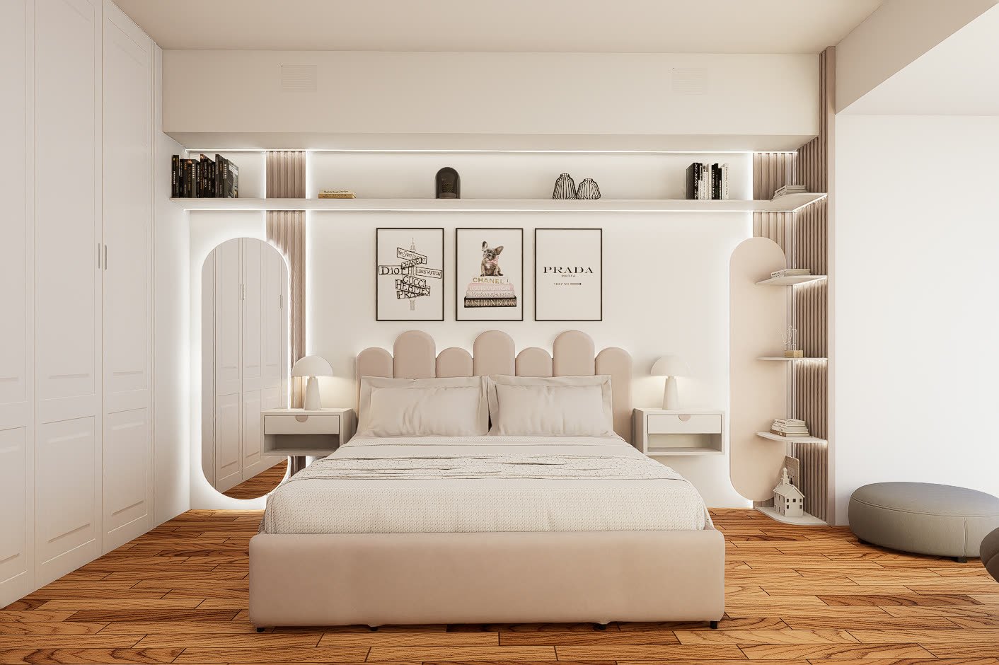 Habitaciones - Petit Maison - dormitorio o habitación con diseño interior, interiorismo 2026 en Buenos Aires, Argentina, render 3D Estudio Lat vista 7