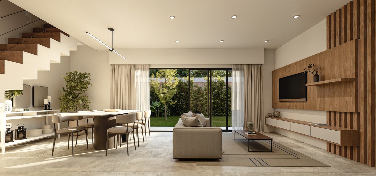 Tres Dúplex - vivienda con arquitectura, materialidad y escala, residencial 2026 en Buenos Aires, Argentina, render 3D Estudio Lat vista 5