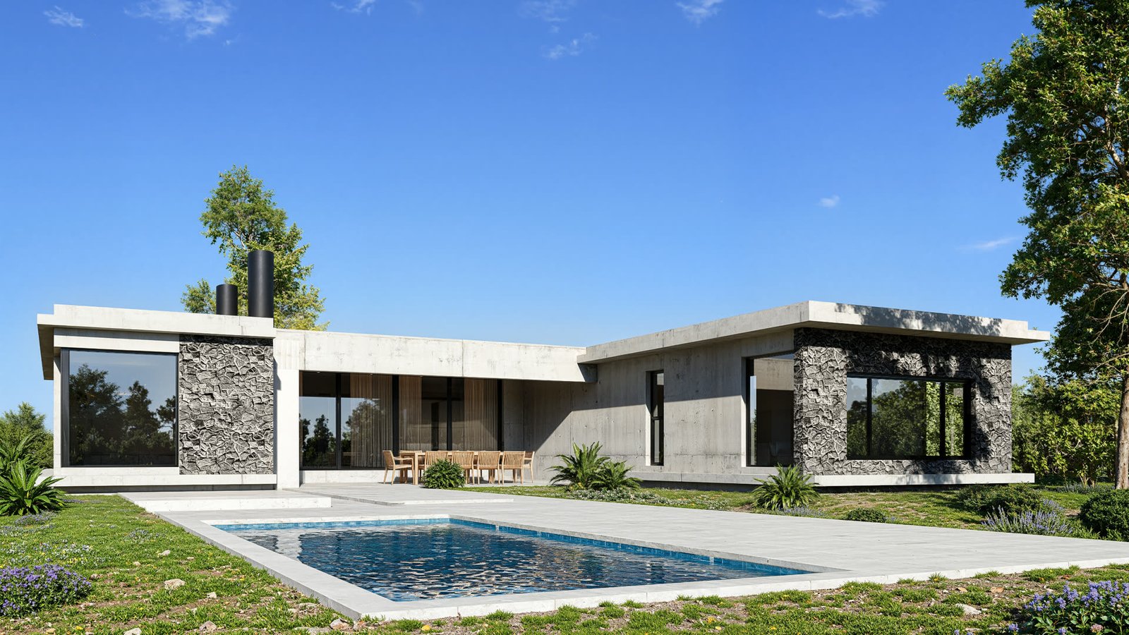 Vivienda Veronica Caramelo - vivienda con arquitectura, materialidad y escala, residencial 2026 en Buenos Aires, Argentina, render 3D Estudio Lat vista 2