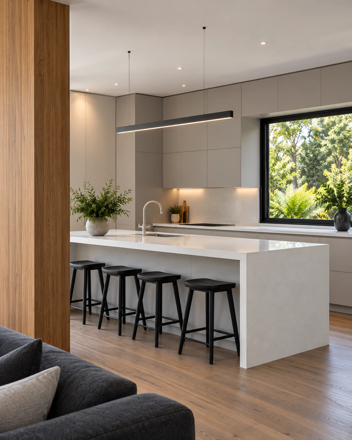 Casa Marco — Cocina y equipamiento, visualización residencial conceptual de Estudio LAT