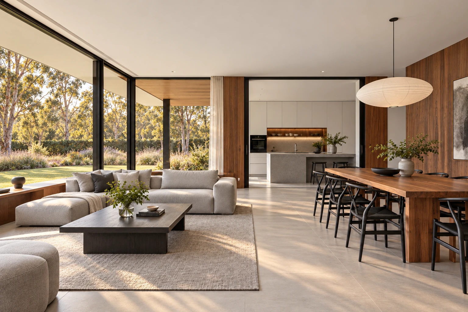 Casa Nogal — Espacio social, visualización residencial conceptual de Estudio LAT