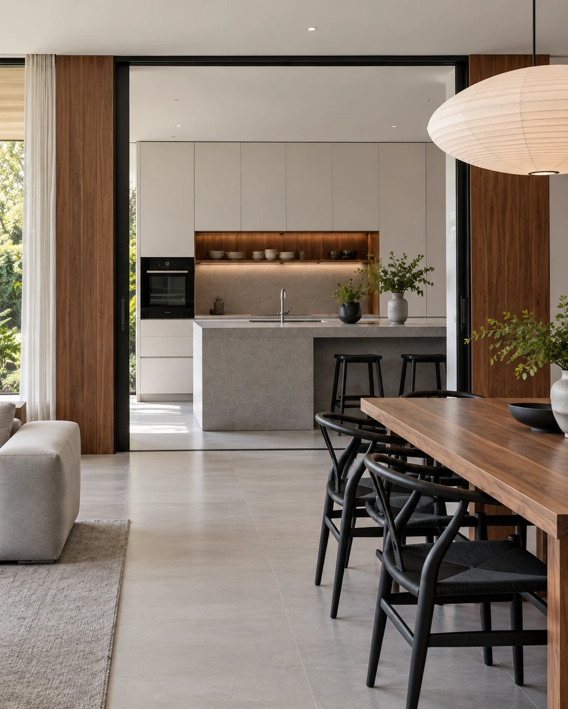 Casa Nogal — Cocina y equipamiento, visualización residencial conceptual de Estudio LAT