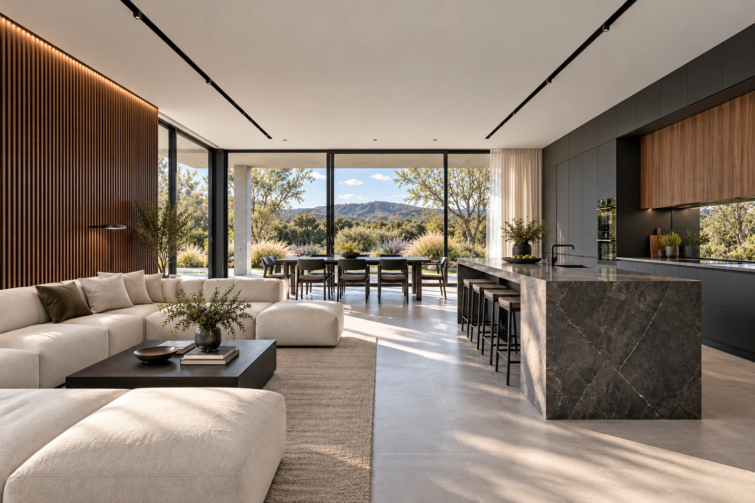 Casa Vano — Espacio social, visualización residencial conceptual de Estudio LAT