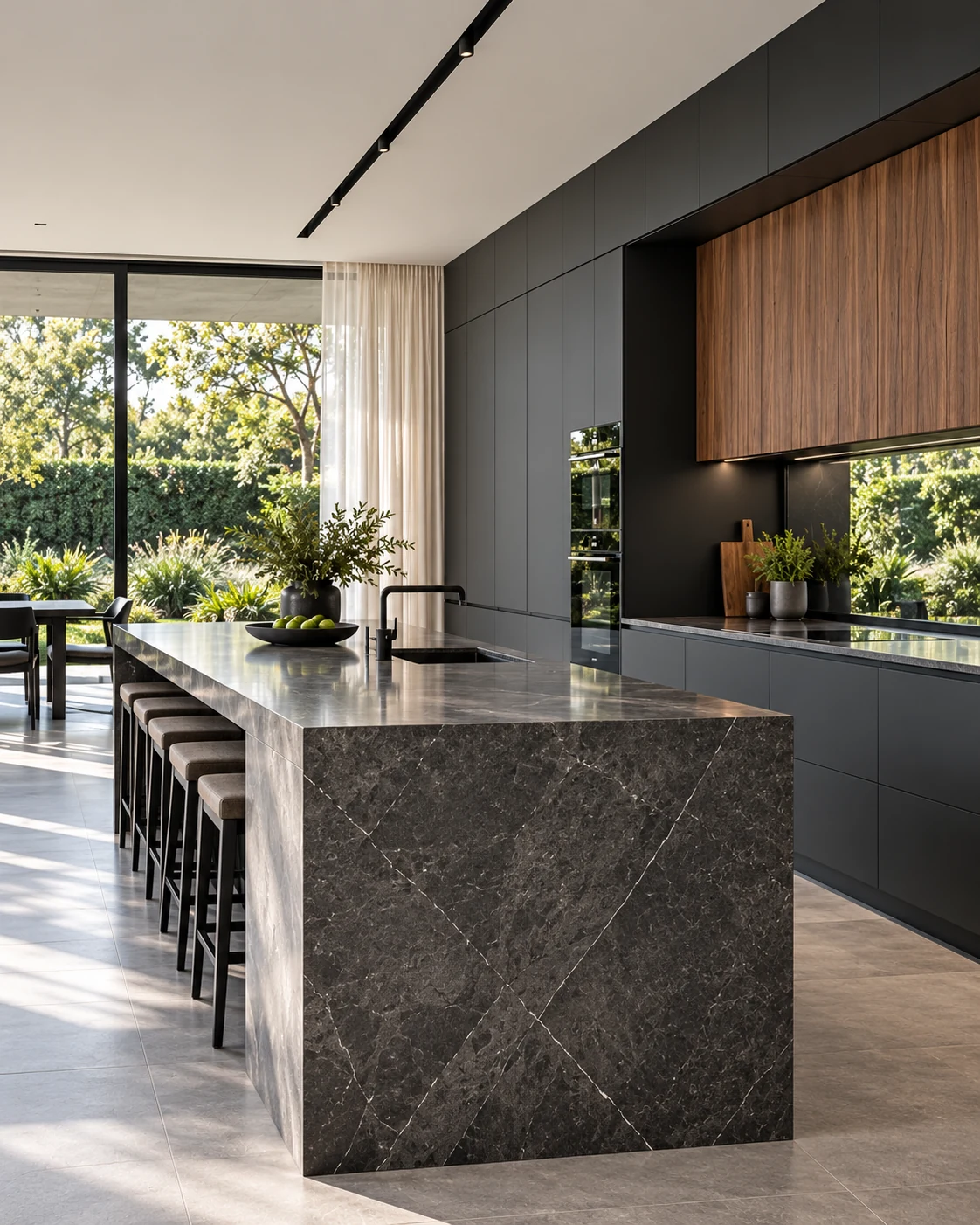 Casa Vano — Cocina y equipamiento, visualización residencial conceptual de Estudio LAT