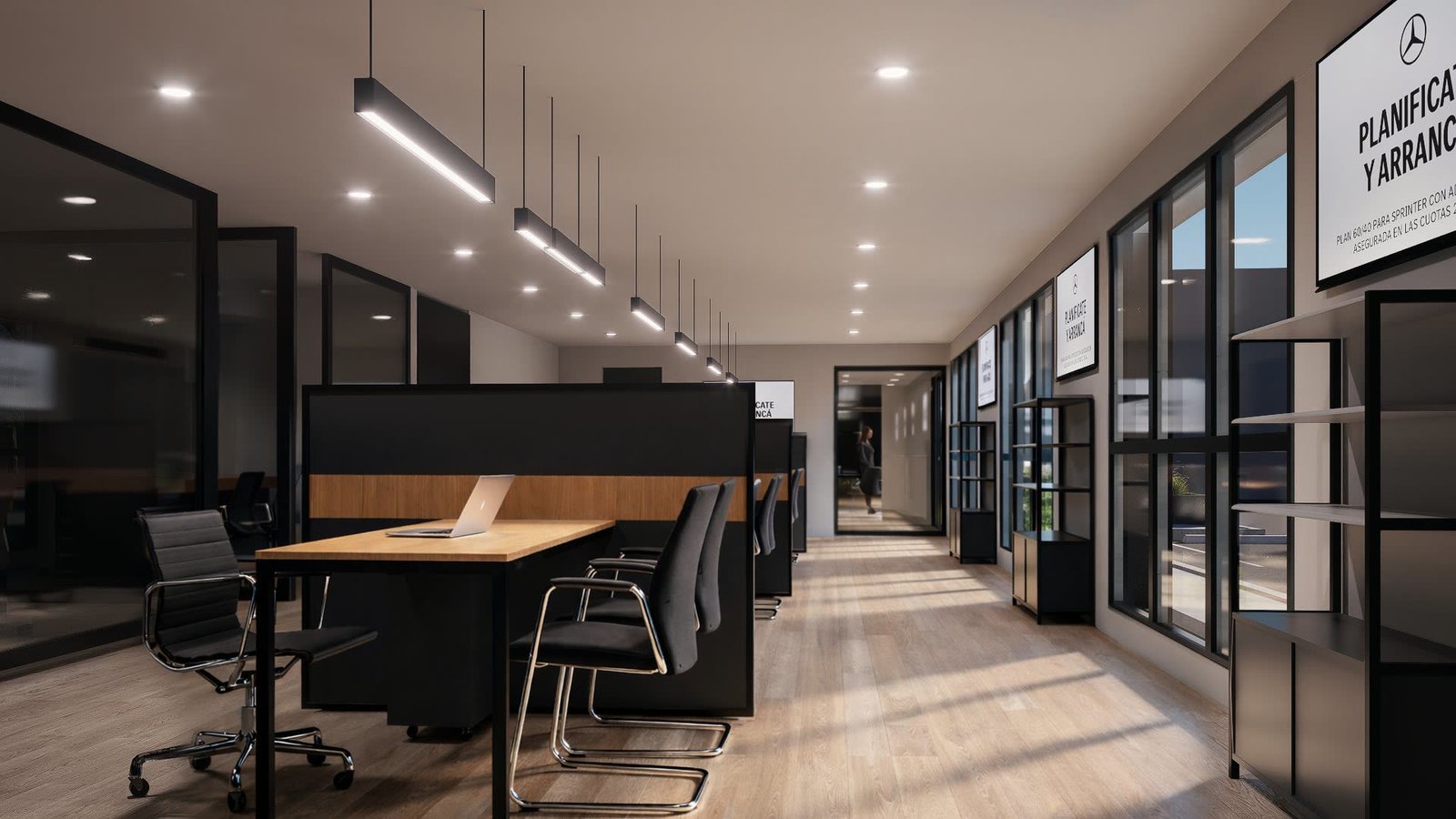 Concesionario Mercedes Benz - Colcar - espacio comercial con ambientación y circulación, comercial 2026 en Buenos Aires, Argentina, render 3D Estudio Lat vista 9