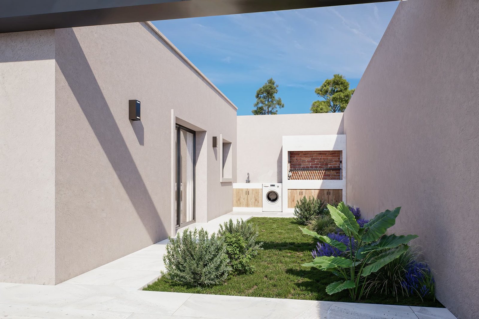 Vivienda BAGE - vivienda con arquitectura, materialidad y escala, residencial 2026 en Buenos Aires, Argentina, render 3D Estudio Lat vista 2