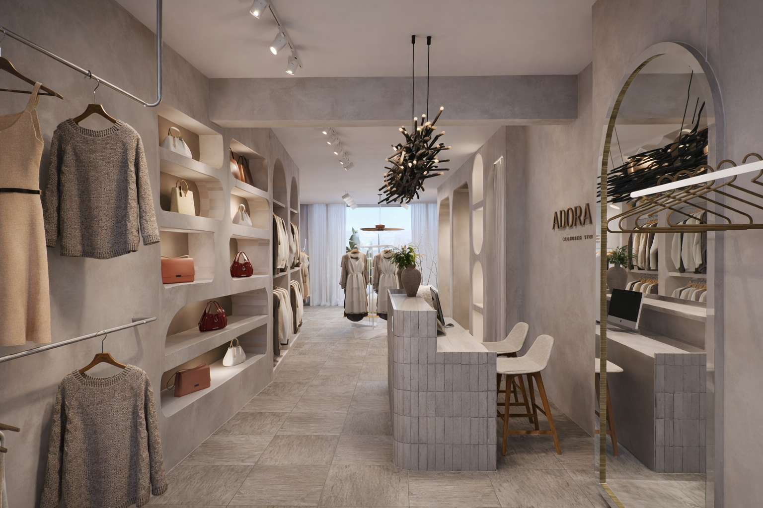 Adoratta Clothing - Ambientación y distribución del espacio comercial