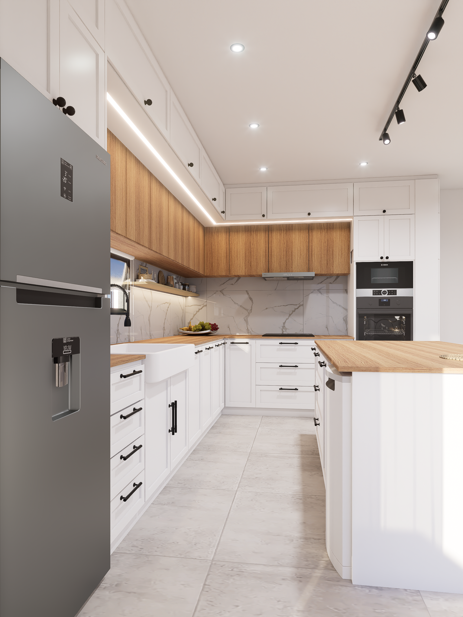 Diseño de cocina HS con planos