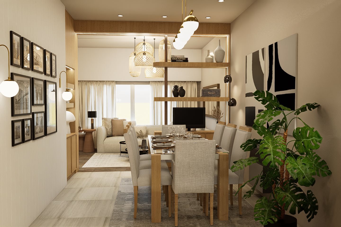 remodelacion-sarandi-cocina-living-comedor - Render